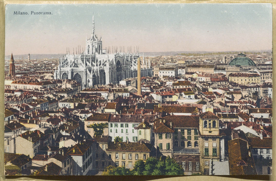 Vorschaubild Mailand, Stadtpanorama. Postkarte Verlag Grassi e C., Mailand, um 1900